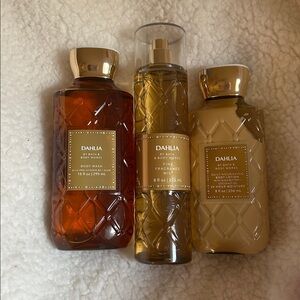 Bath & Body Works Dahlia Mist and Lotion Duo - Gold and Cream